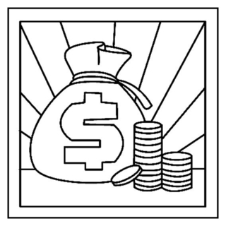 Dollars 01 - Coloriages divers - Coloriages - 10doigts.fr